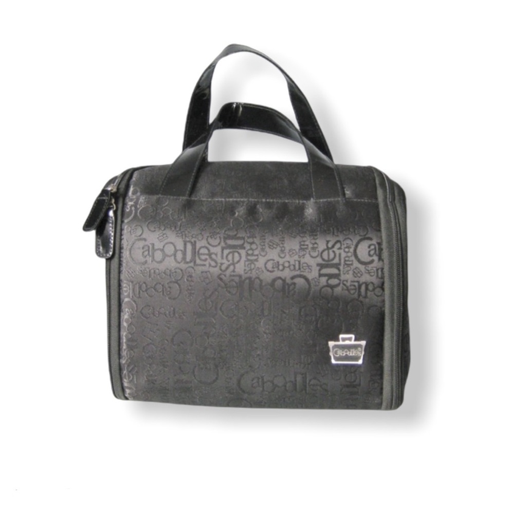 Caboodles Black Travel Toiletry Bag with Logo Print